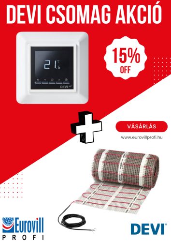 DEVIcomfort 100 Fűtőszőnyeg 3 m2 DEVIreg Opti Termosztáttal