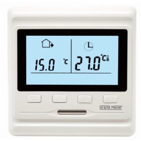   EVP-GM-HW500 white programozható termosztát +5..+40°C, 16A padló és levegő érzékelővel