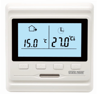 EVP-GM-HW500 white programozható termosztát +5..+40°C, 16A padló és levegő érzékelővel