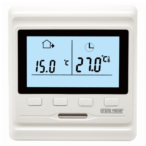 EVP-GM-HW500 white programozható termosztát +5..+40°C, 16A padló és levegő érzékelővel