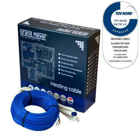 EVP-GM-THC20 32m 20W/m KIT 230V, 640W fix teljesítményű fűtőkábel + gégecső