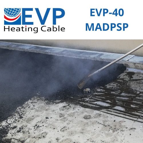 EVP-40-MADPSP   222m 40W/m  400V, 9000W fix teljesítményű fűtőkábel